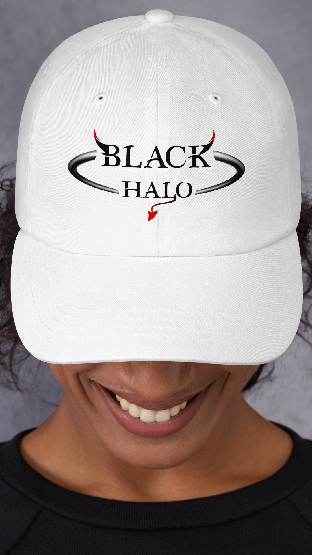 Black Halo Black Logo Hat