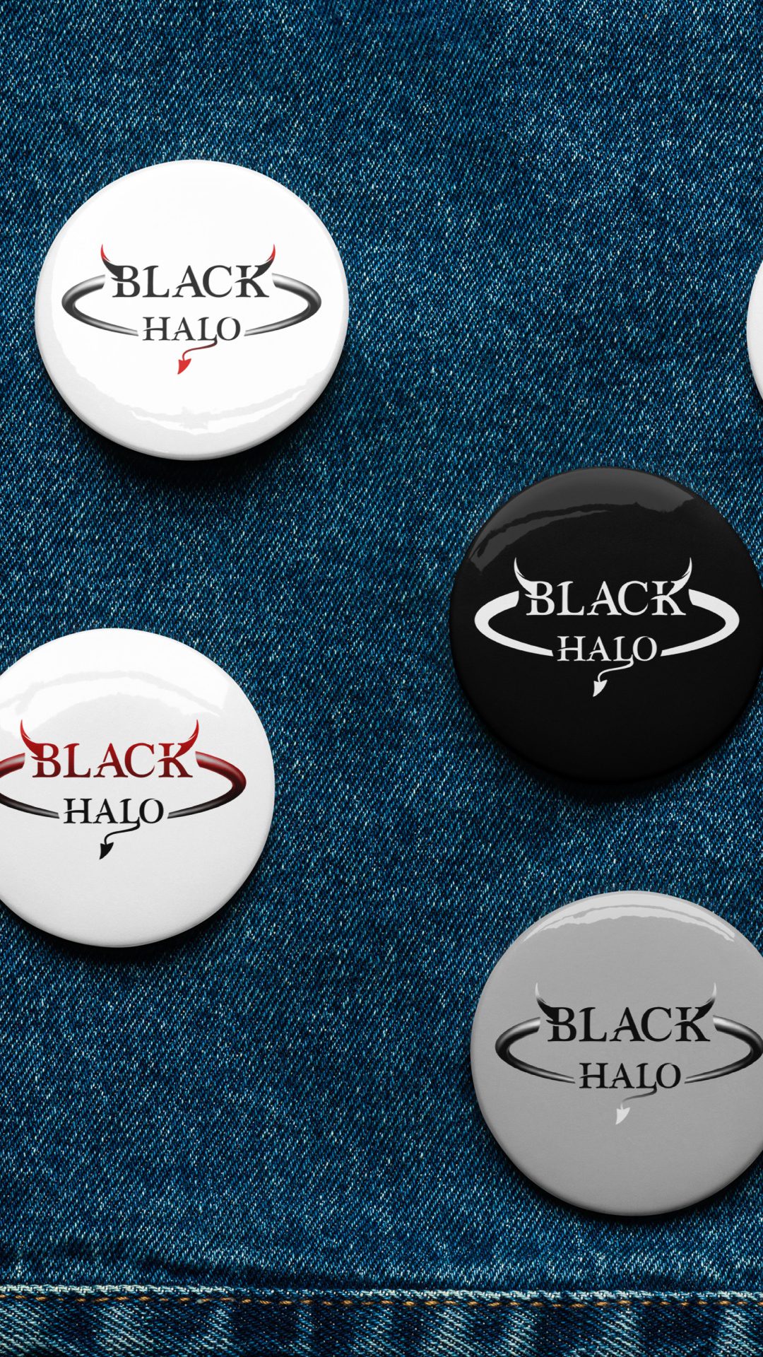 Black Halo Logo Pins